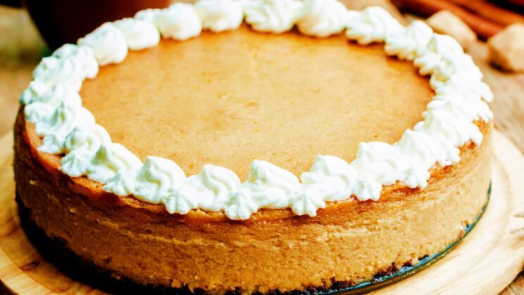 Tarta de queso con calabaza sin hornear