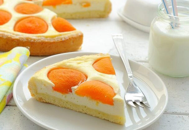 Pastel de Queso y Melocotón